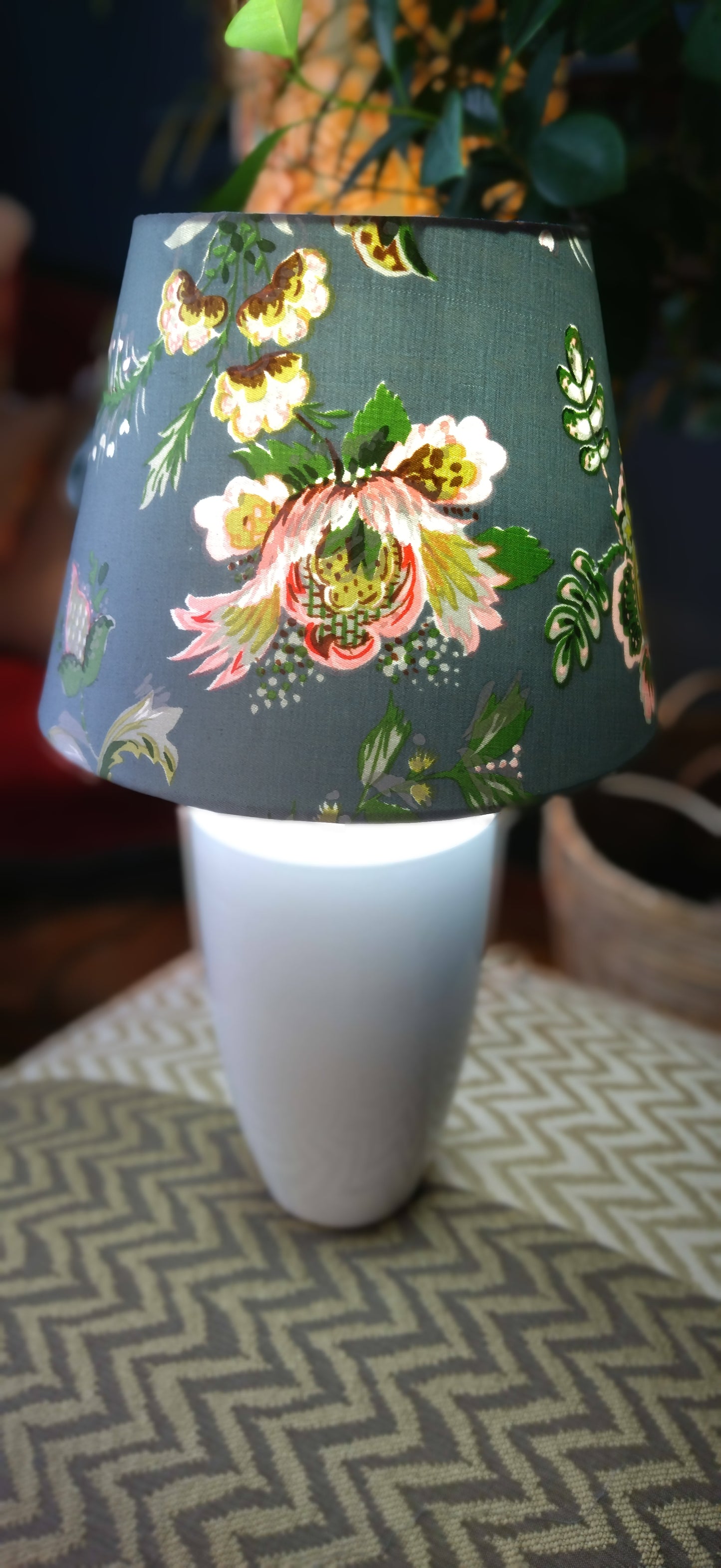 Abat-jour "Fleurs de soie"