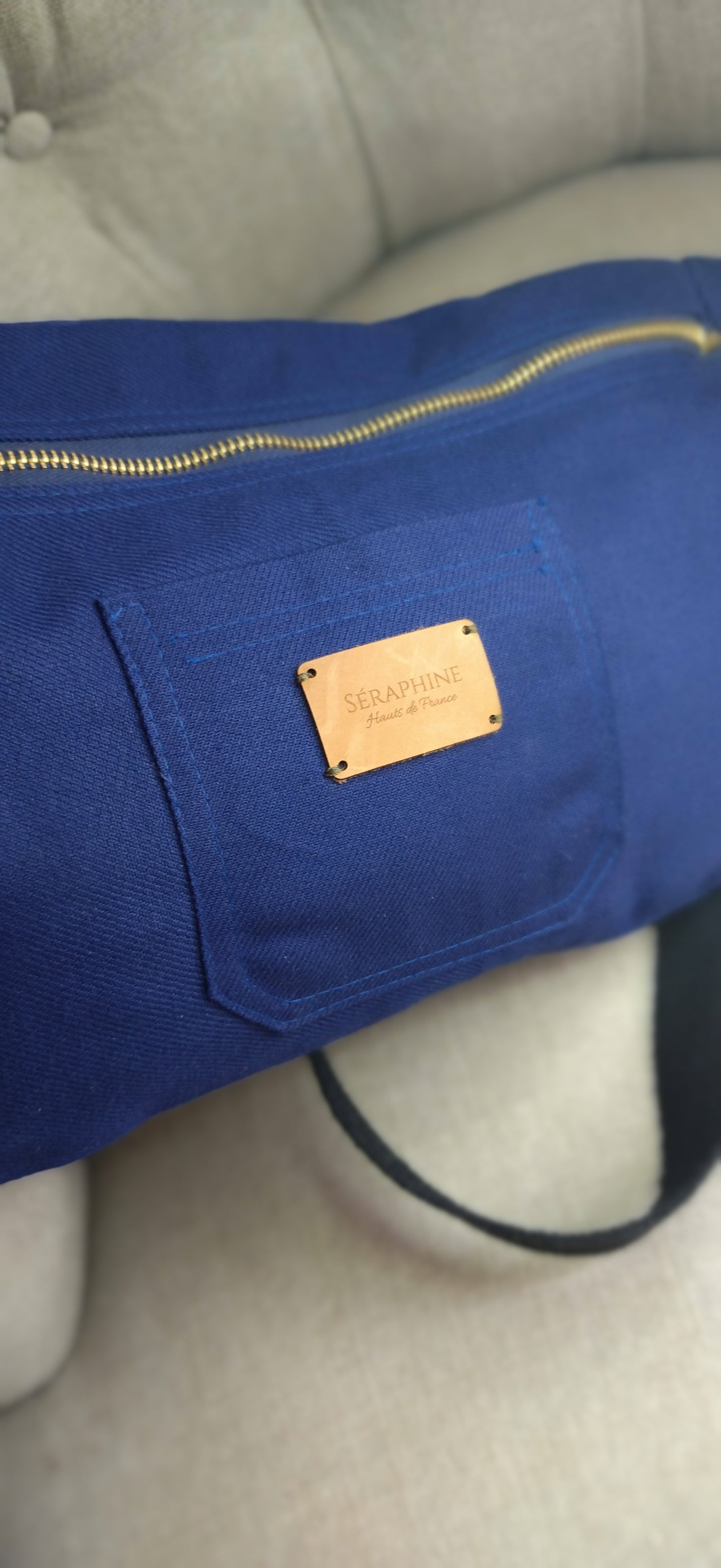 Sac banane "Bleu de travail"