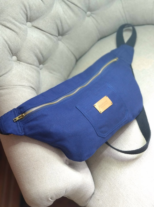 Sac banane "Bleu de travail"